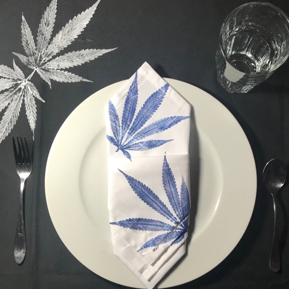 Hand painted Fabric Napkin - pocket